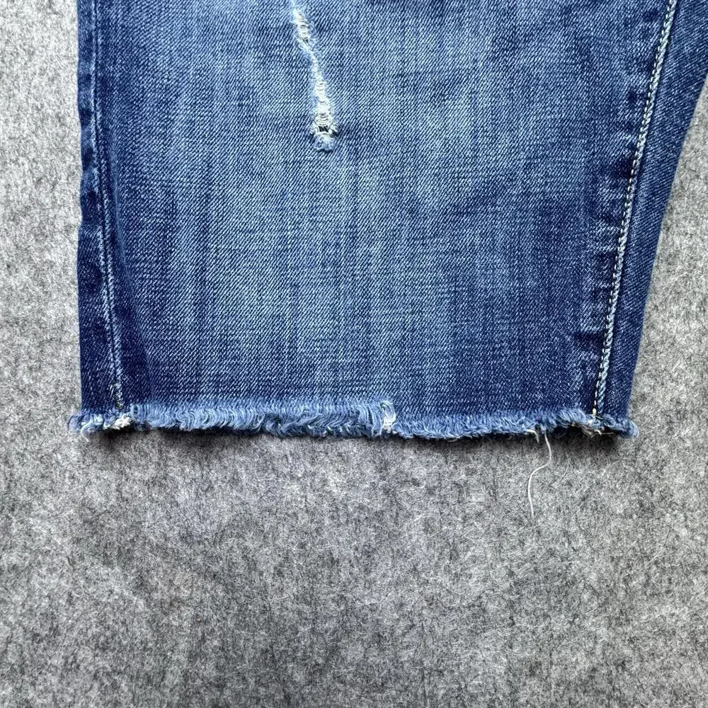 American Eagle Outfitters Shorts Mens 33 Blue Denim Bermuda Distressed Cutoff